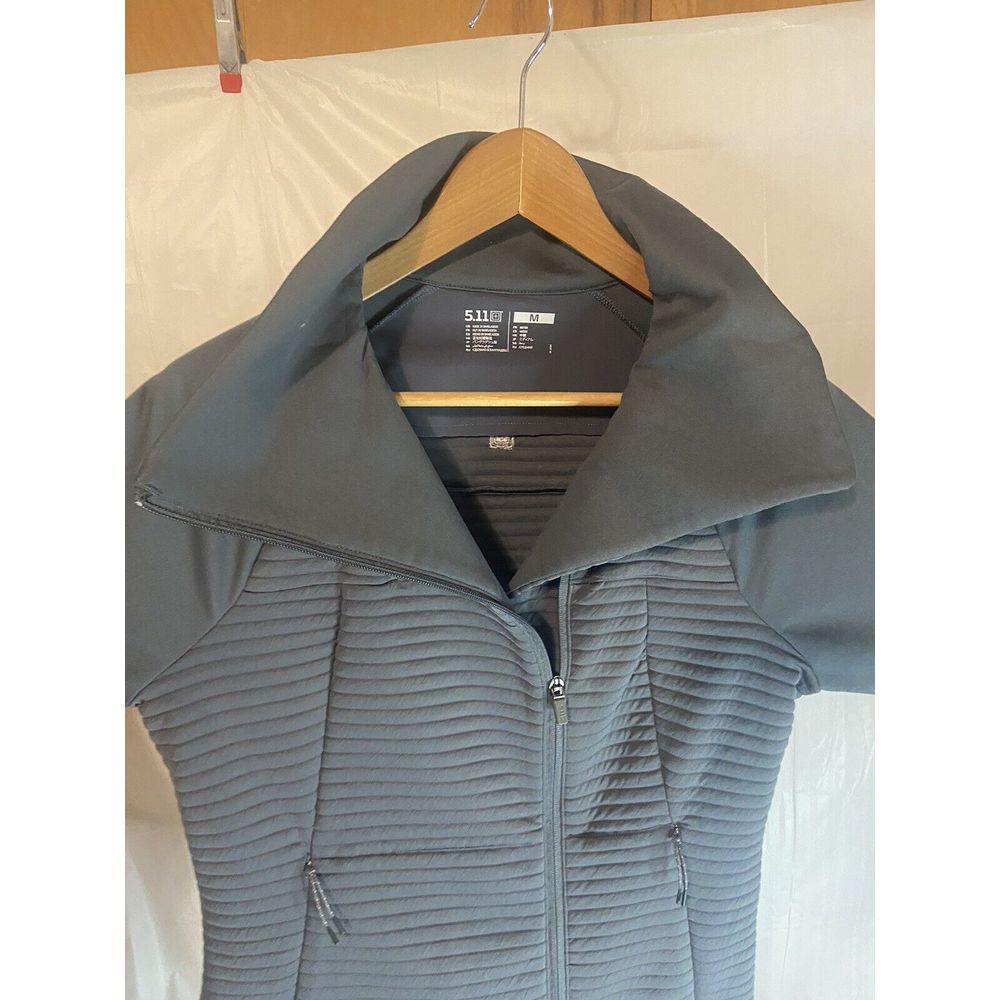 Women's 5.11‎ Tactical Gray Ribbed Full Zip Lightweight Jacket- Size M